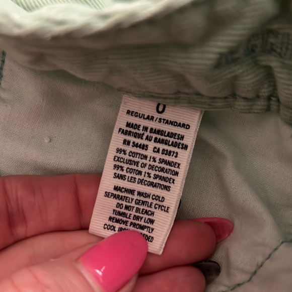 American eagle size 0 light green corduroy jegging - Picture 4 of 5